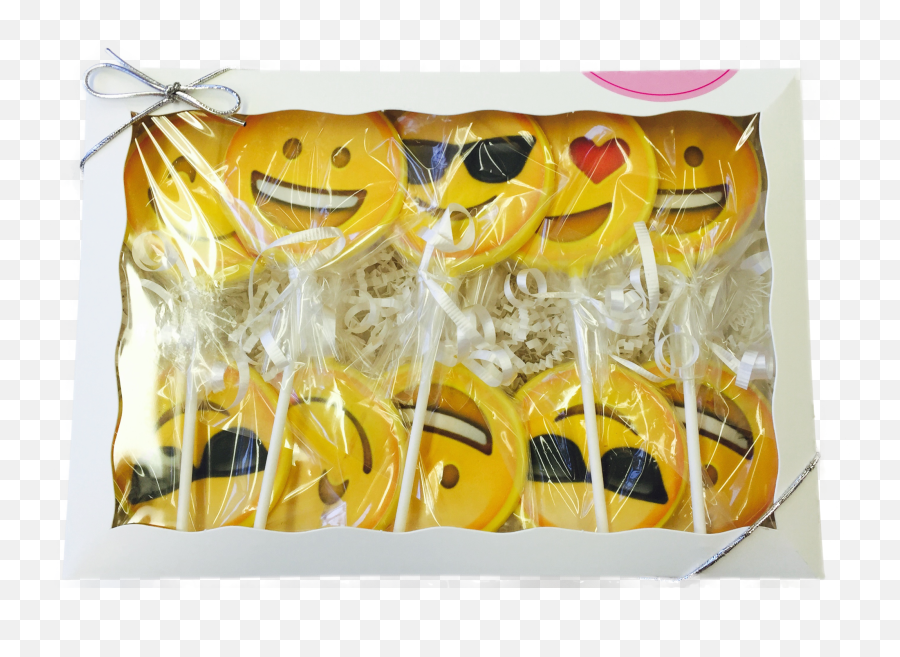 Emoji Chocolate Lollipops - Happy,Sympathy Emoji