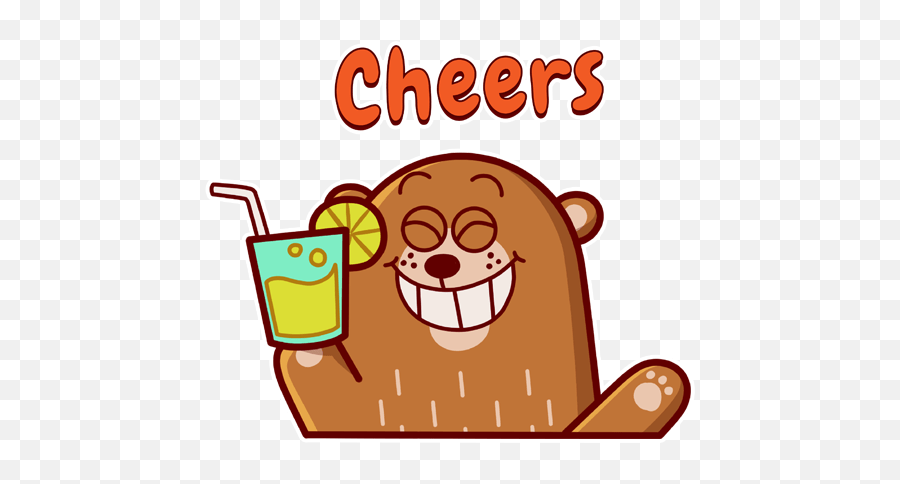 Otty The Otter - Happy Emoji,Cheers Emojis Otty The Otter - Happy Emoji,Cheers Emojis