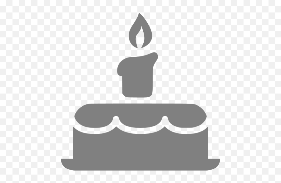 Gray Birthday Cake Icon - Birthday Cake Icon Black Emoji,Fb Emoticon Birthday Cake