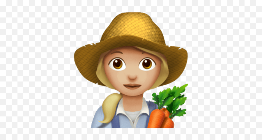 Female Farmer Apple Emoji Transparent Png - Stickpng Farmer Emoji Transparent,Female Emoji