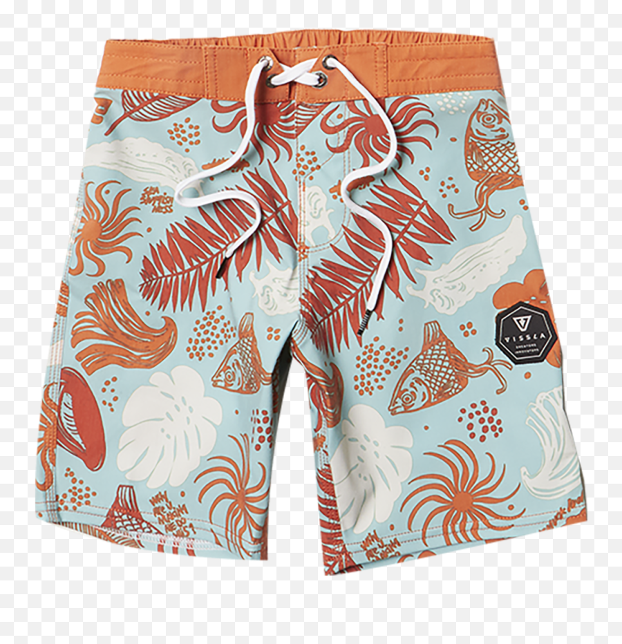 Tc Pacific O Blue 13 Kids Boardshort Aqua Vissla - Bermuda Shorts Emoji,Emoji The Iconic Brand Boxer Briefs