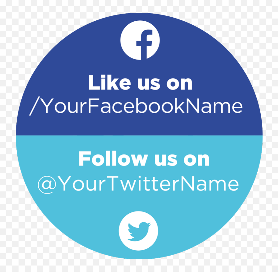 Facebook And Twitter Follow Shop Window Decal - Twitter Preto E Branco Emoji,Dancing Emoji Facebook