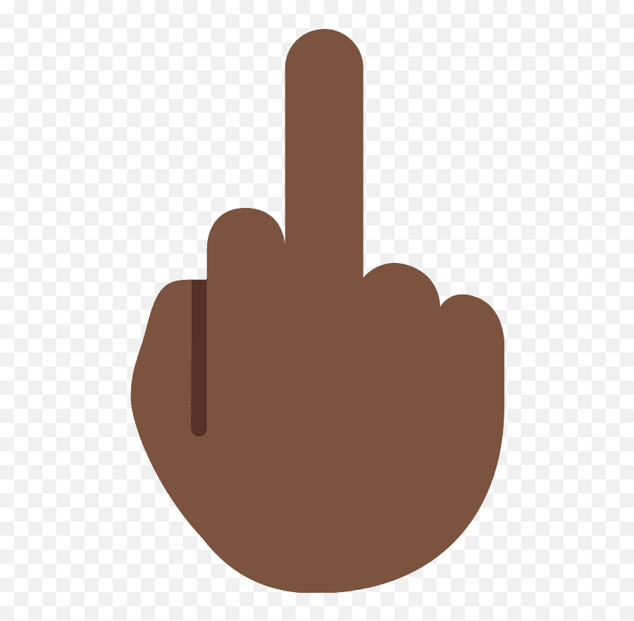Middle Finger Emoji With Dark Skin Tone Meaning And - Black Middle Finger Emoji,Thumb Emoji