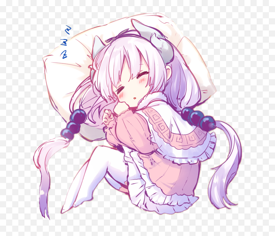 Loli Dragon Cute Adorable Sleep Sticker - Anime Emoji,Loli Emoji