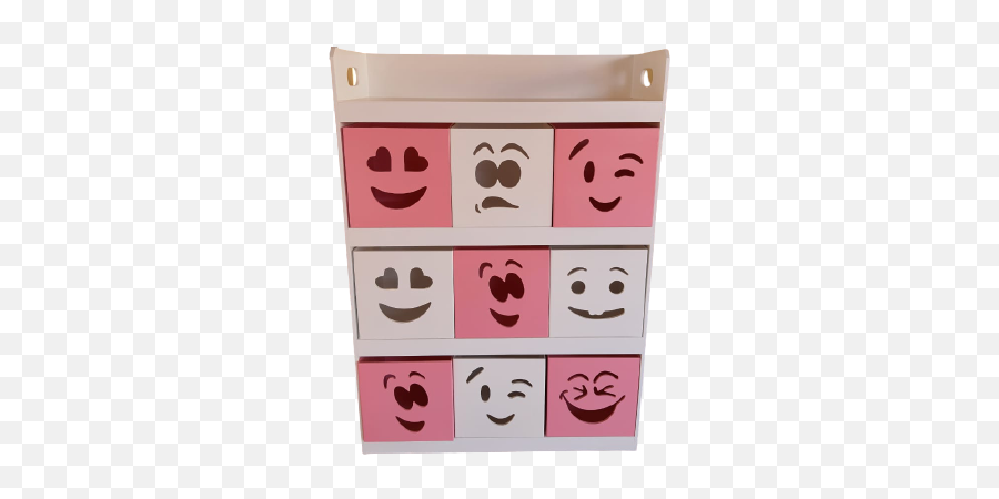 Organizador De Brinquedos 9 Gavetas - Happy Emoji,Caixinhas Personalizadas Carinhas Emojis