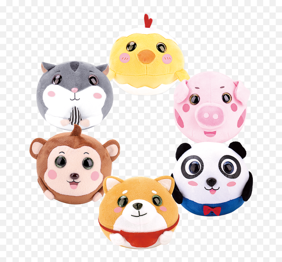 L0618 - L0623 Lelia Plush Jumping Balls Lelia Toys Soft Emoji,Fuzzy Emoji Piggy Bank