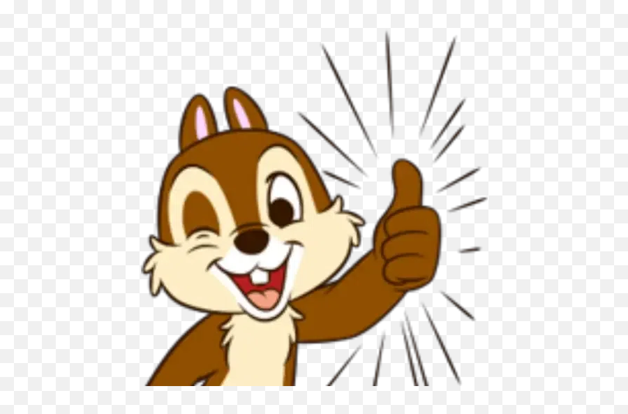 Chip N Dale 1 Sticker Pack - Thumbs Up Gif Cute Emoji,Emotion Chip Data Meme