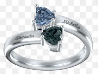 Personalized 925 Sterling Silver Double - Wedding Ring Emoji,Heart Emoticon Ring Silver