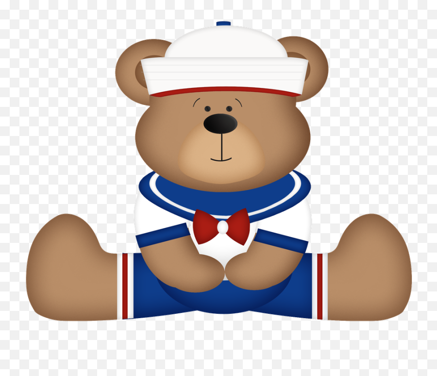 Bear Bowtie Cliparts - Osito Marinero En Png Transparent Png Sailor Teddy Bear Png Emoji,Molduras Para Convites Emojis