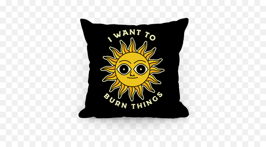I Want To Burn Things Scary Sun Pillows Lookhuman Emoji,Skepticism Emoticon