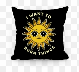 I Want To Burn Things Scary Sun Pillows Lookhuman Emoji,Skepticism Emoticon