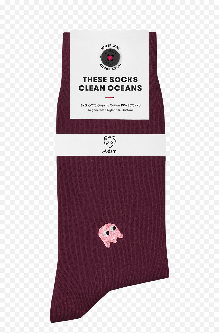 Appie U2013 A - Dam Burgundy Socks With Emoji From Organic Cotton,Socks Emoji