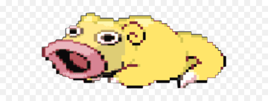 Pokemon Pokefusion Pixel Slowpoke - Cool Pixel Pokemon Fusion Transparent Emoji,Slowpoke Emoji