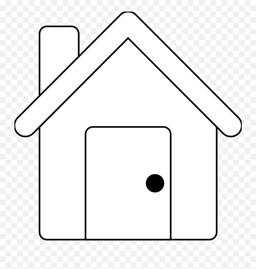 Clip Art Black And White Home Clipart - House Vector White Png Emoji,White House Emoji