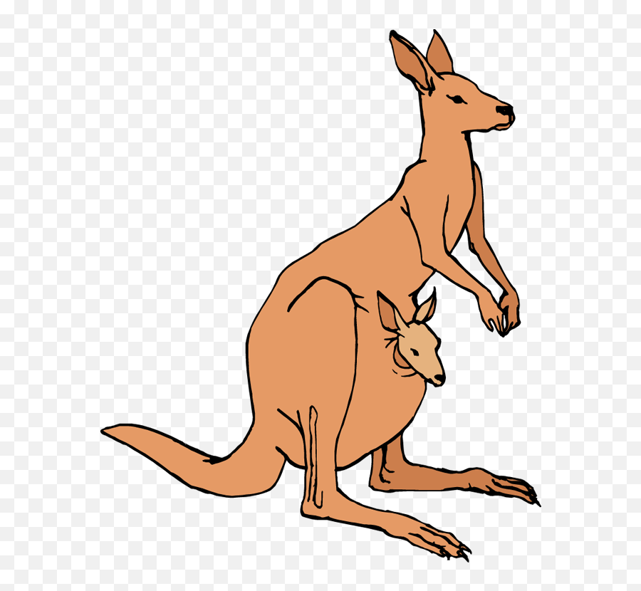 Kangaroo Clip Art Free Clipart Images - Transparent Transparent Background Kangaroo Clipart Emoji,Kangaroo Emoji