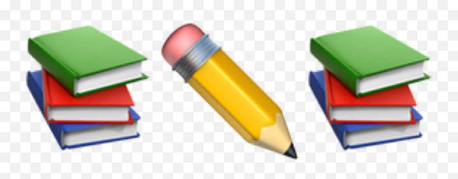 Study Emoji Books Pencil Sticker - Emoji Study,Pencil Emoji