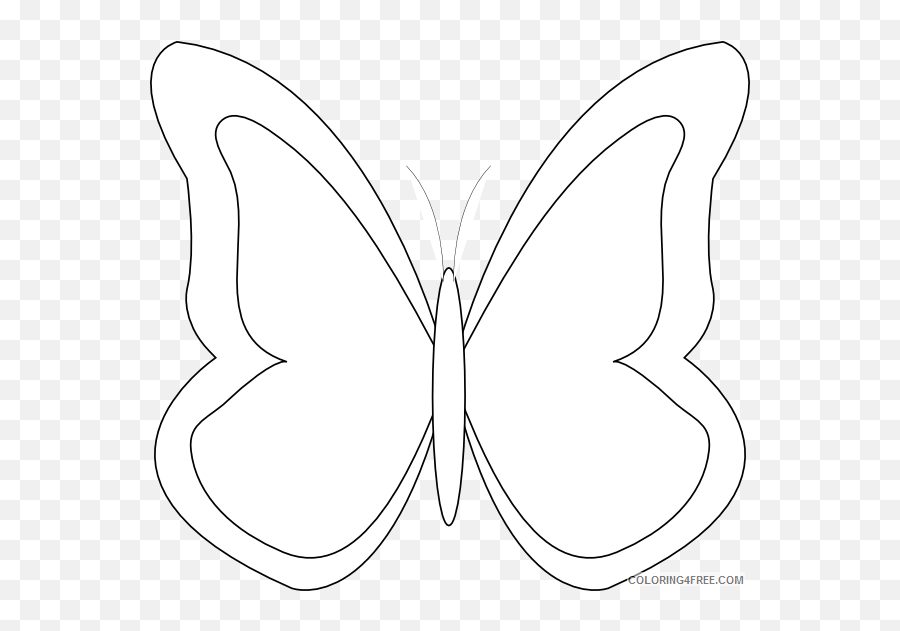 Butterfly Outline Coloring Pages Cli Butterfly Outline - Girly Emoji,Printable Emoji Pumpkin Stencils