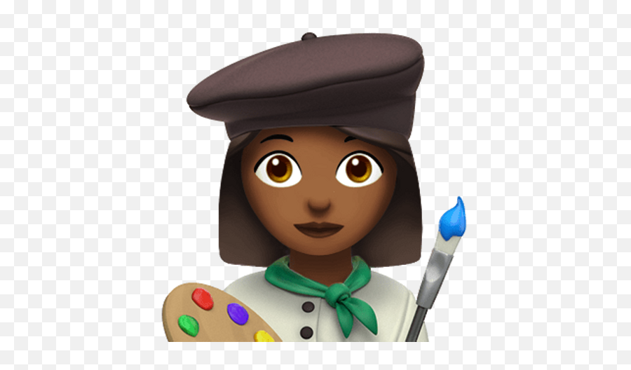 Female Painter Apple Emoji Transparent Png - Stickpng Transparent Artist Emoji Png,Pirate Emoji