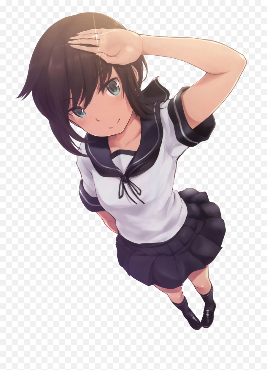 Discover Trending - Anime School Girl White Background Emoji,Kancolle Emoji