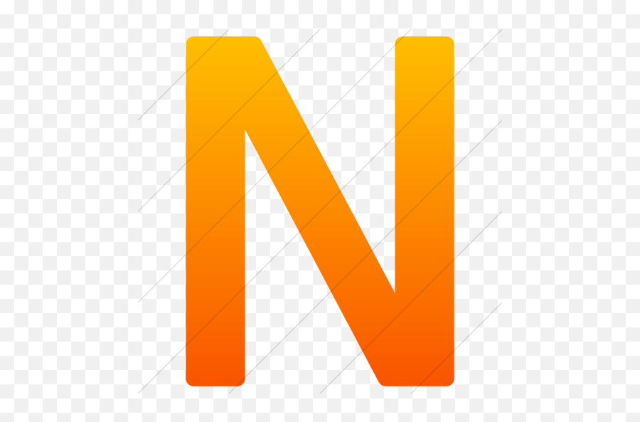 Iconsetc Simple Orange Gradient Alphanumerics Uppercase - Orange Color Letter N Emoji,Emoticons Letter N