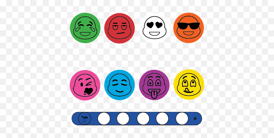 Emoji Faces Bracelet System - Bracelet,Blue Emoji