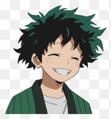 Midoriya Izukumidoriya Bnha Sticker - Deku Cute Smile Emoji,My Hero Academia! Smile Emoticon