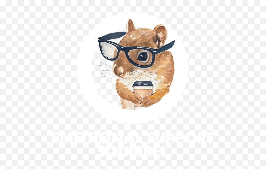 Emotional Support Squirrel Squirrel Womenu0027s Tank Top - Squirrel Glasses Coffee Emoji,How To Draw Emotions Of Furries