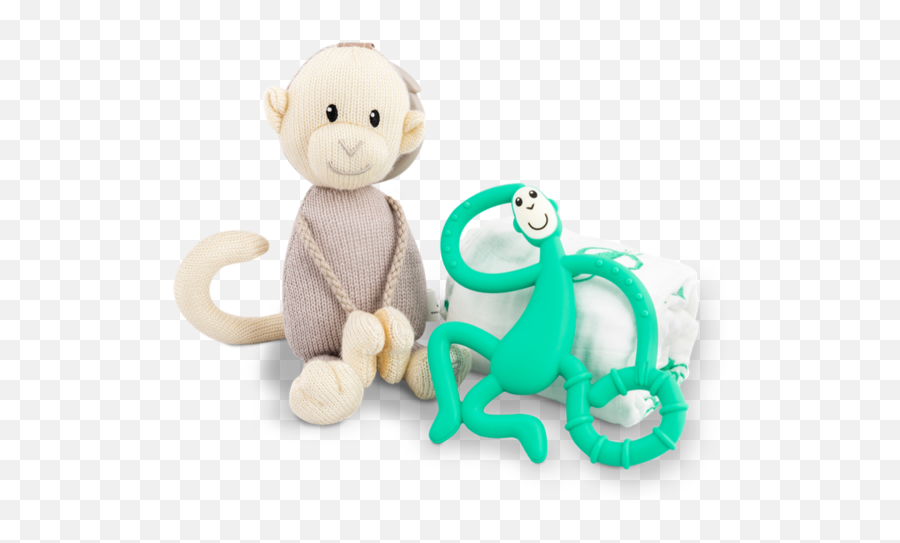 Blue Original Teething Toy - Matchstick Monkey Soft Toy Emoji,Monkey With Cymbals Emoticon