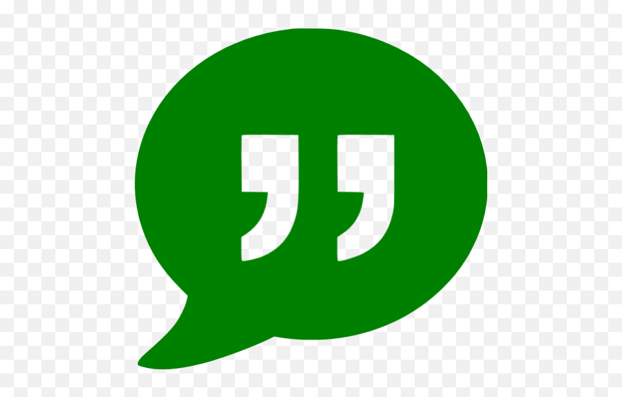 Green Quote Icon - Dot Emoji,Qoutation Mark Emoticons