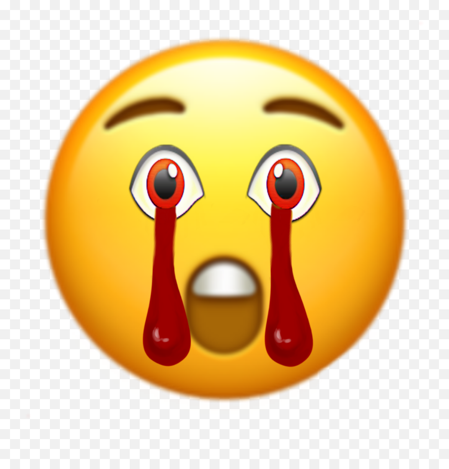 Bleeding Eyes Sticker - Happy Emoji,Bleeding Emoji