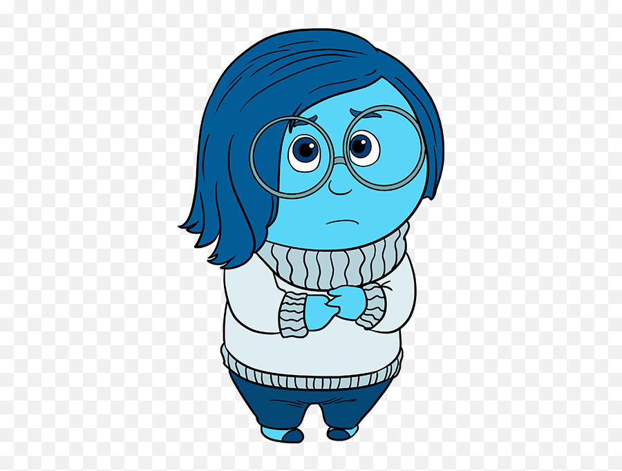 How To Draw Sadness From Inside Out - Really Easy Drawing Draw Sadness From Inside Out Step By Step Emoji,Pixar Movie About Emotions