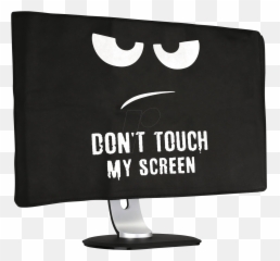 Screen Protective Cover 24 - 26 Monitor Black White Monitor Beschermhoes Emoji,Funny Led Emojis