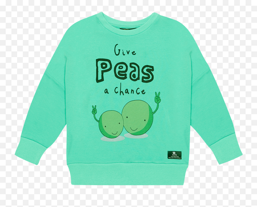 Rock Your Baby Give Peas A Chance Sweatshirt - Long Sleeve Emoji,Peas Emoji