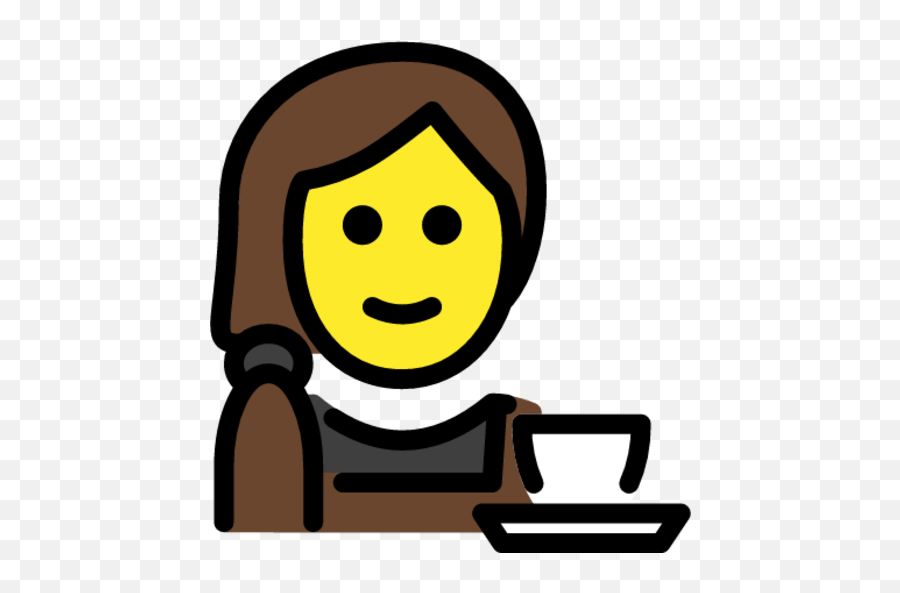 Woman Emoji - Saucer,Coffee Transparent Emojis