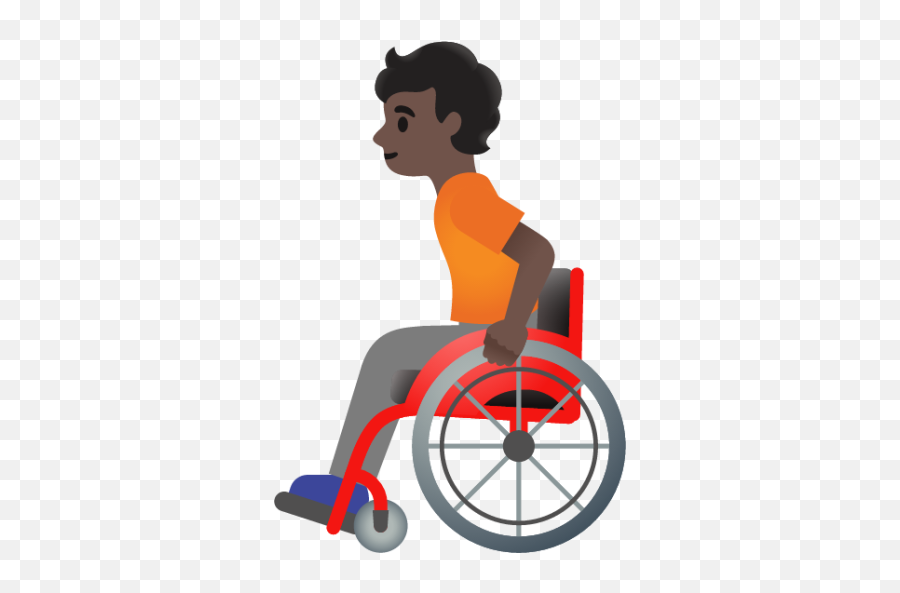 Person In Manual Wheelchair Dark Skin Tone Emoji,Whatsapp Dancing Man Emoji