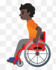 Person In Manual Wheelchair Dark Skin Tone Emoji,Whatsapp Dancing Man Emoji