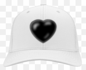 Black Heart Flex Fit Twill Baseball Hat - Unisex Emoji,Maroon Heart Emoji