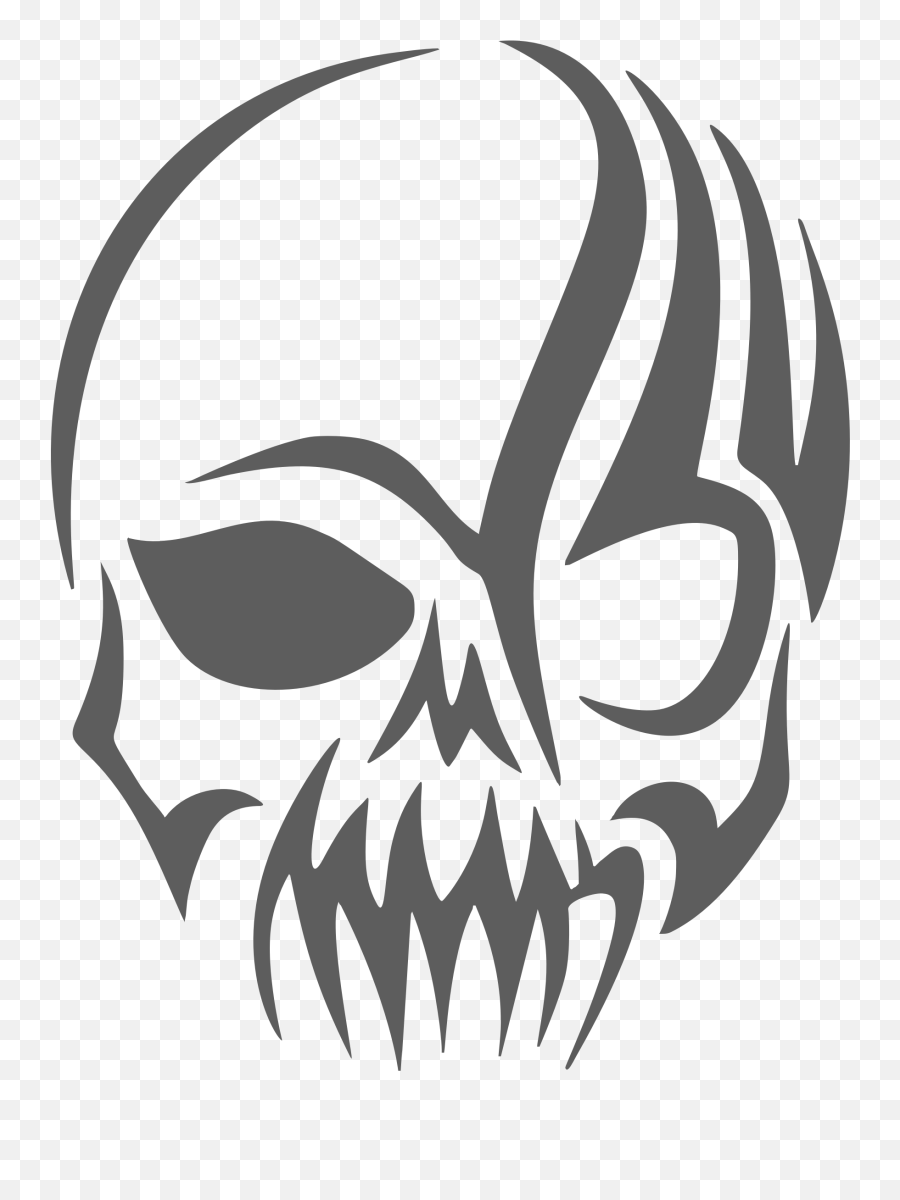 Drawing Skull Art Clip Art - Scary Png Download 17422247 Emoji,Face And Emotion Skull