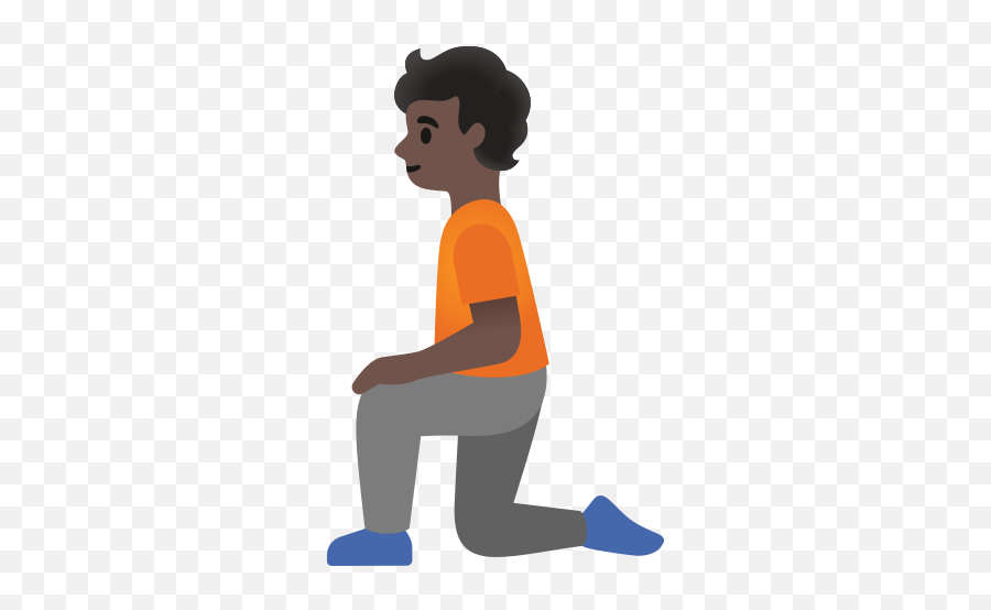Person Kneeling Dark Skin Tone Emoji - Person Kneeling,Change Emoji Skin Tone Android