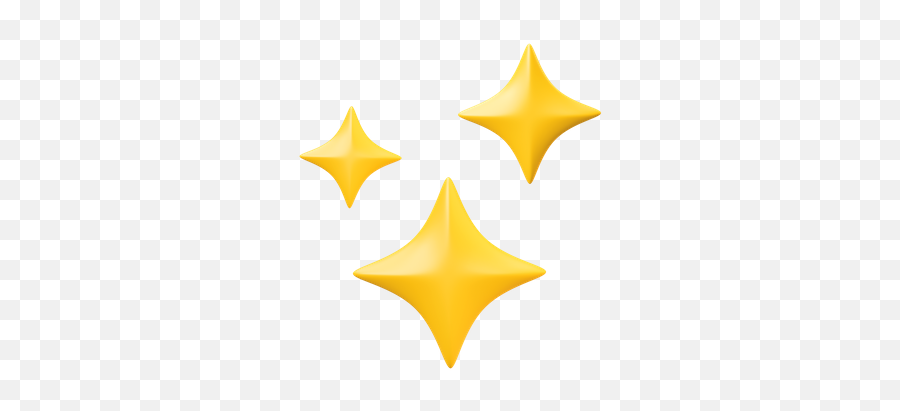 Premium Sparkling Stars 3d Illustration Download In Png Obj Emoji,Star Sparkle Emoji