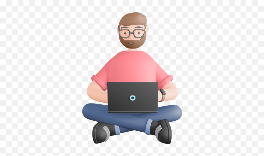 Sitting Guy With Laptop 3d Illustrations Designs Images Emoji,Person At Computer Emoji