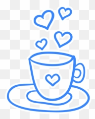 Class Coffee Heart Doodle Sticker - Saucer Emoji,Coffee And Heart Emoji