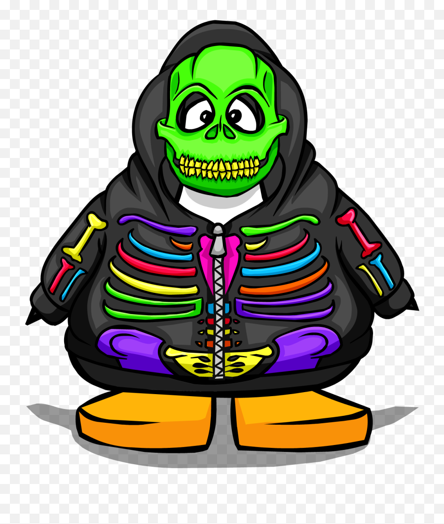 Neon Skeleton Hoodie - Club Penguin Lighthouse Shirt Emoji,Skeleton Emojis