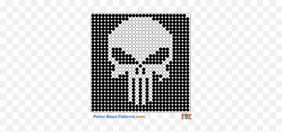 Punisher Perler Bead Pattern And Designs Bead Sprites - Punisher Perler Bead Pattern Emoji,Perler Bead Emoji Template