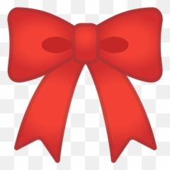 Ribbon Emoji - Red Ribbon Emoji,X And Bow Emoji