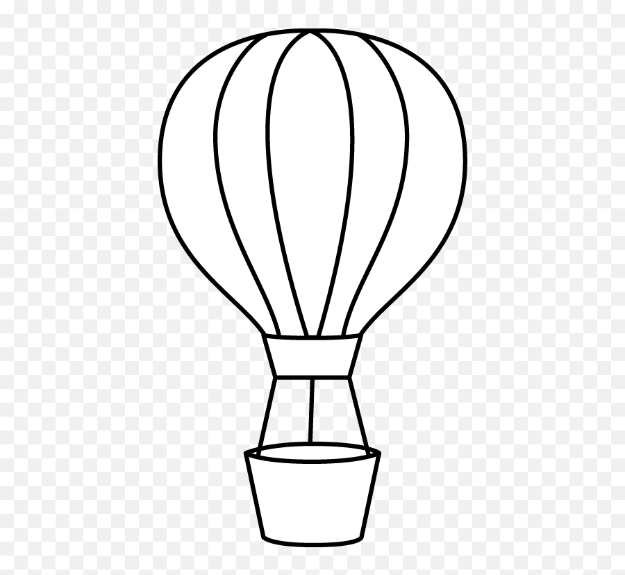 Hot Air Balloon Clipart Black And White Free - Clipartix Hot Air Balloon Shape Template Emoji,Hot Air Balloon Emoji