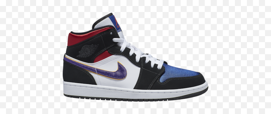 Apply Jordan Force Fields In Usa - Aj1 Mid Blue Red Purple Emoji,Emoji Shoes Jordans