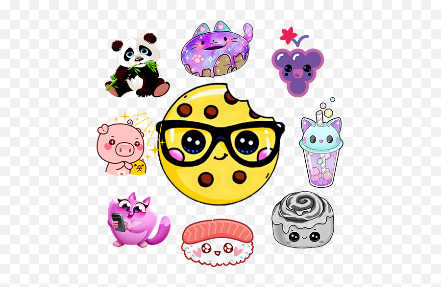 Kawaii Stickers For Whatsapp - Cute Food Emoji,Emojis Para Dibujar