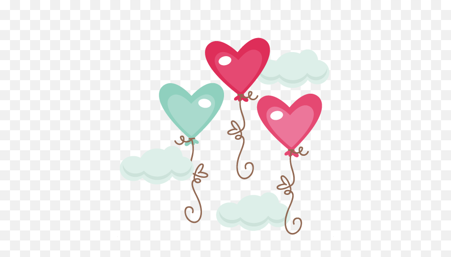 Heart Balloons Svg Cutting Files Heart Balloons Svg Cuts - Vector Hearts Ballons Png Emoji,Diy Emoji Heart Balloons
