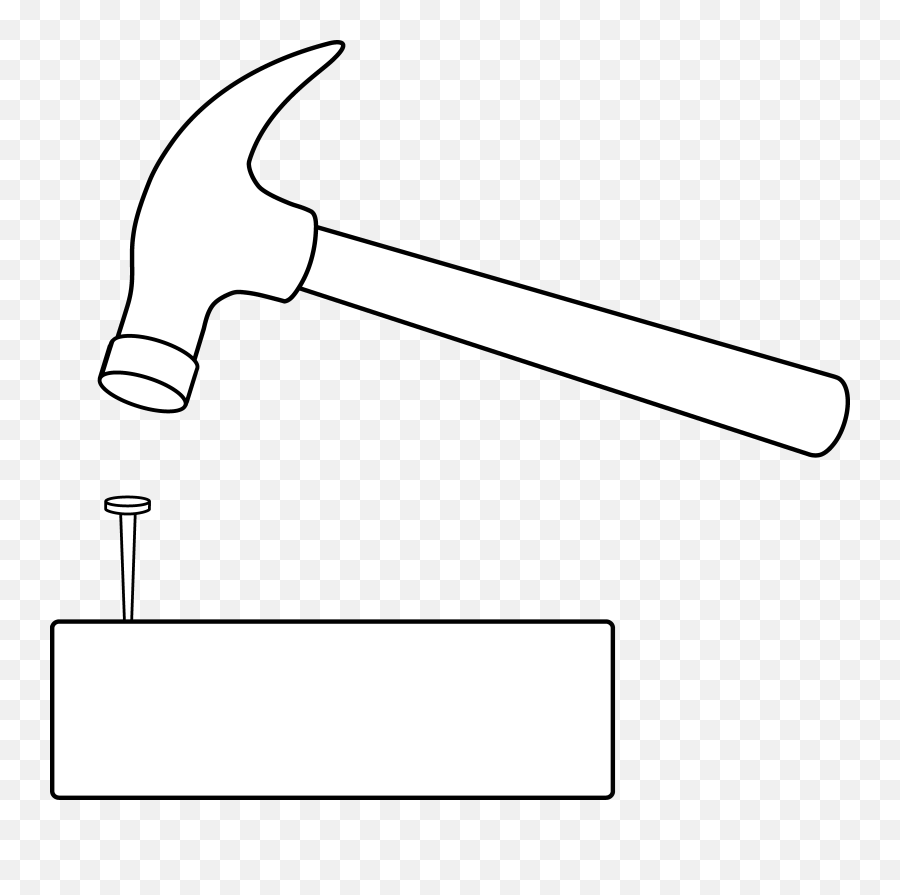 Library Of Nail And Hammer Clip Art - Hammer And Nail Easy Drawing Emoji,Hammer And Nail Emoji
